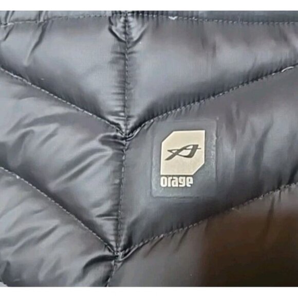 Orage Women's Black Quilted Puffer Down Coat Full Zip Size Small Packable t5 - Picture 7 of 10
